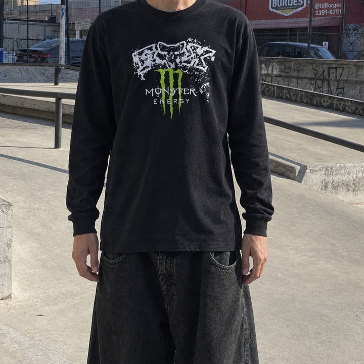 Longsleeve Wild Circuit preta, tryon