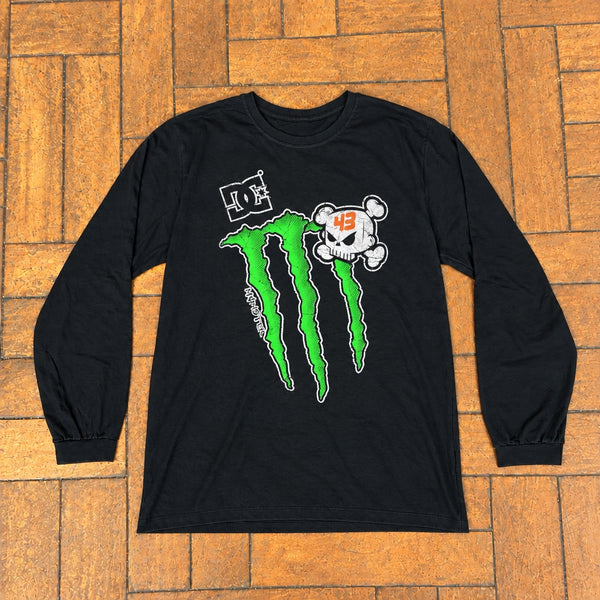 Camiseta Camiseta Manga Longa Y2K Unissex Skul...