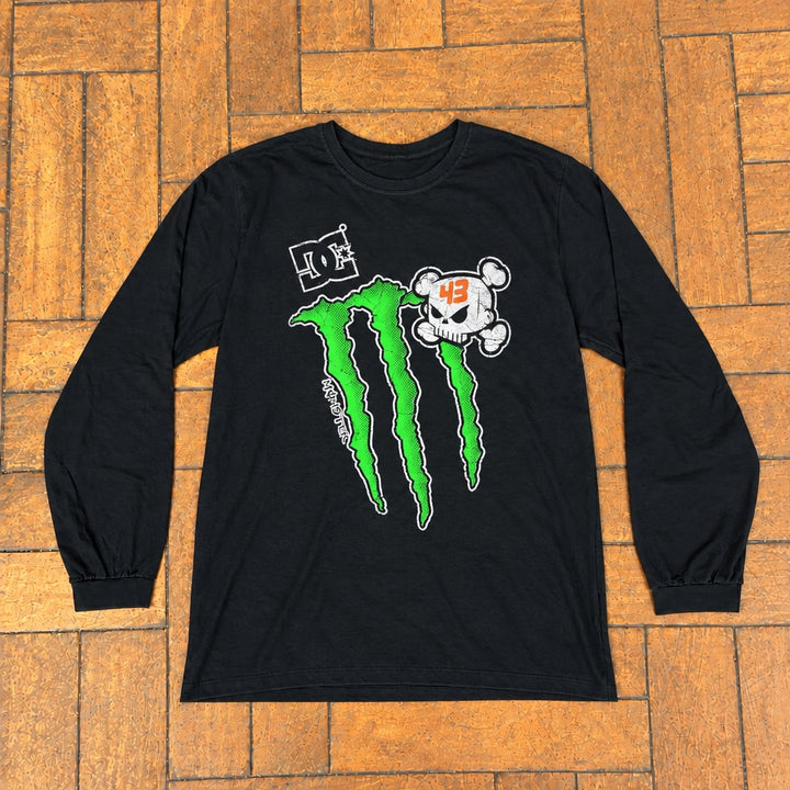 Longsleeve Skull 43 preta, flatlay