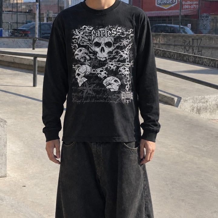 Longsleeve Chainbound preta, tryon