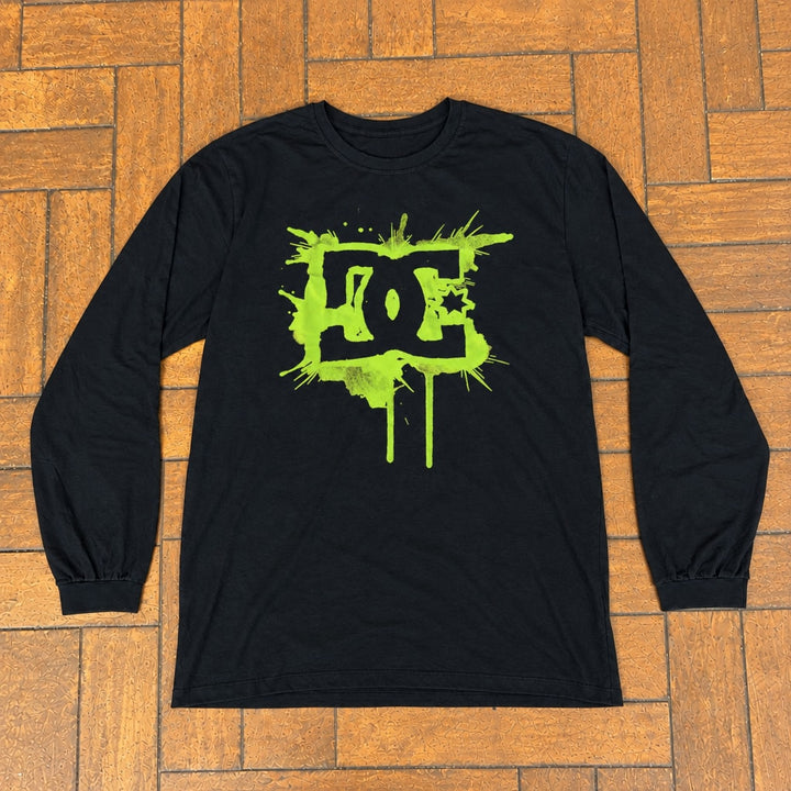 Longsleeve Acid Splash preta, flatlay