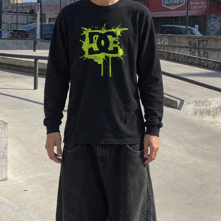 Longsleeve Acid Splash preta, tryon