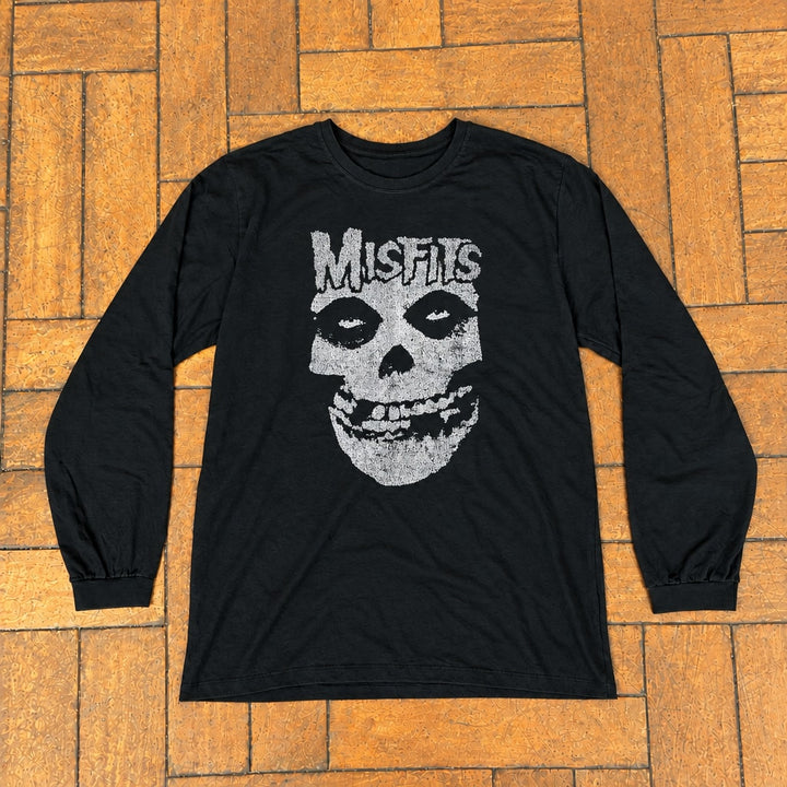 Longsleeve Midnight Phantom preta, flatlay