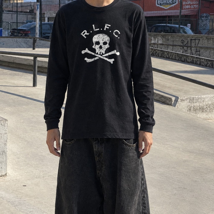 Longsleeve Bone Club preta, tryon