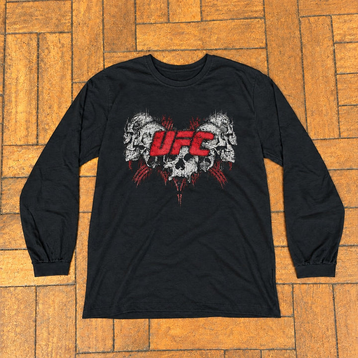 Longsleeve Crimson Legion preta, flatlay